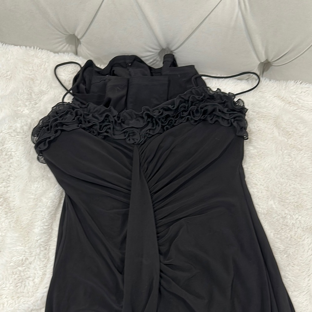 Onyx Black Ruffled Dress - Picture 7 of 8